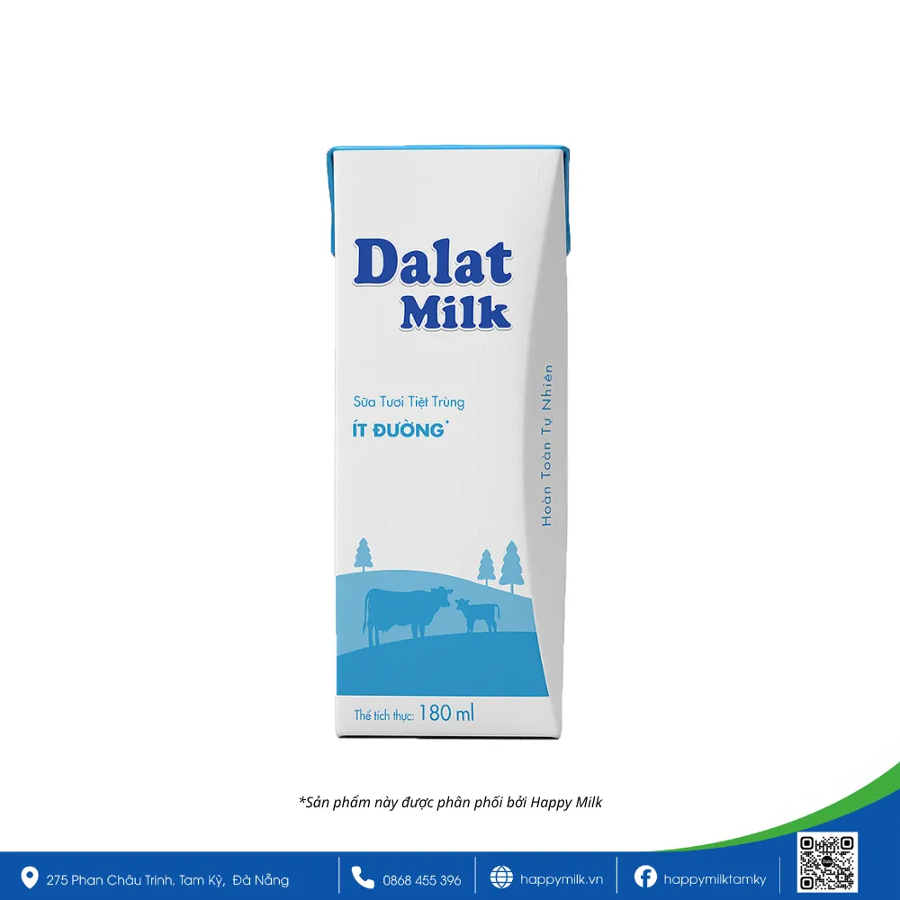 DALATMILK LOW SUGAR STERILIZED FRESH MILK 180ML